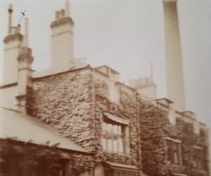 Richmond Terrace. Nursing Hostel with CEGB power station in background