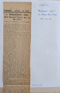 Queen Street Cambridge, Mabel Alice Holmes, trial 1913
